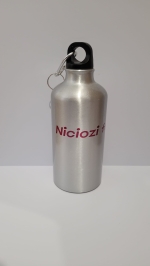 Bidon sport argintiu 500ml personalizat