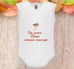 Body bebelusi bumbac alb personalizat - 9 luni