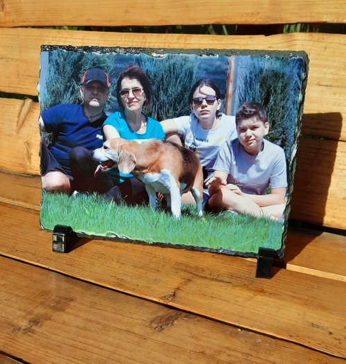 Placă ardezie personalizata dreptunghiulara 20x15cm