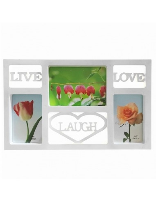 Rama foto colaj Live Laugh Love 3 poze