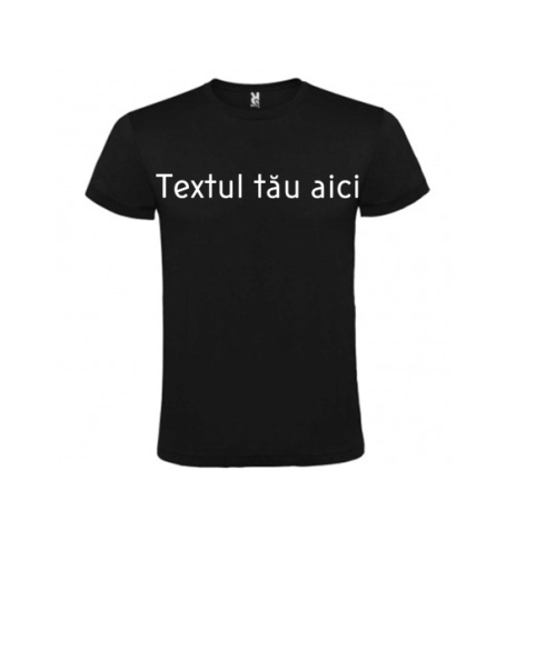 Tricou negru din bumbac personalizat 