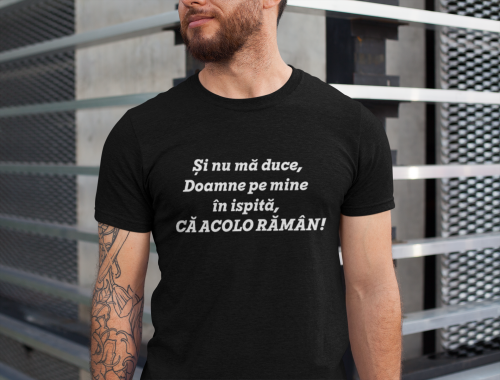 Tricou negru din bumbac personalizat 